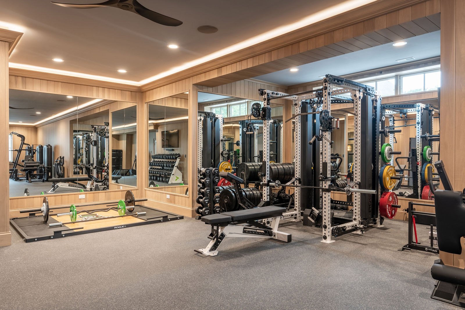Elmhurst home gym designed and built by CS Gym Design