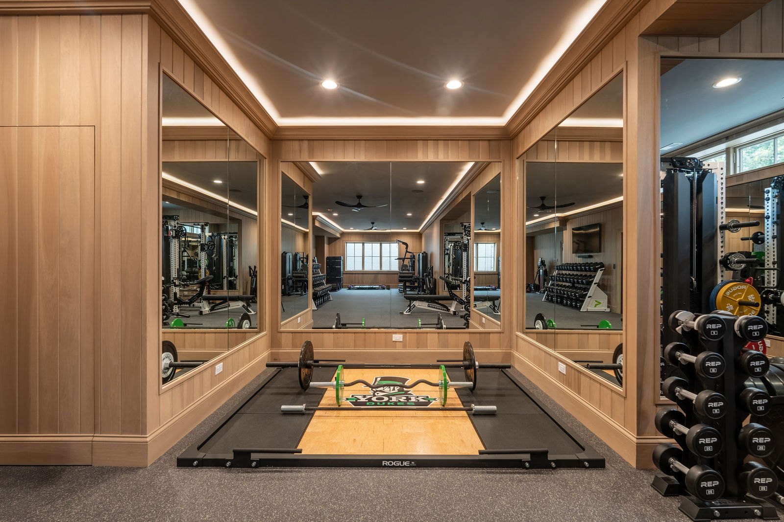 Elmhurst home gym designed and built by CS Gym Design