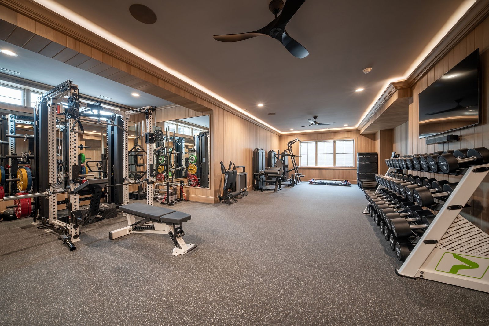 Elmhurst home gym designed and built by CS Gym Design