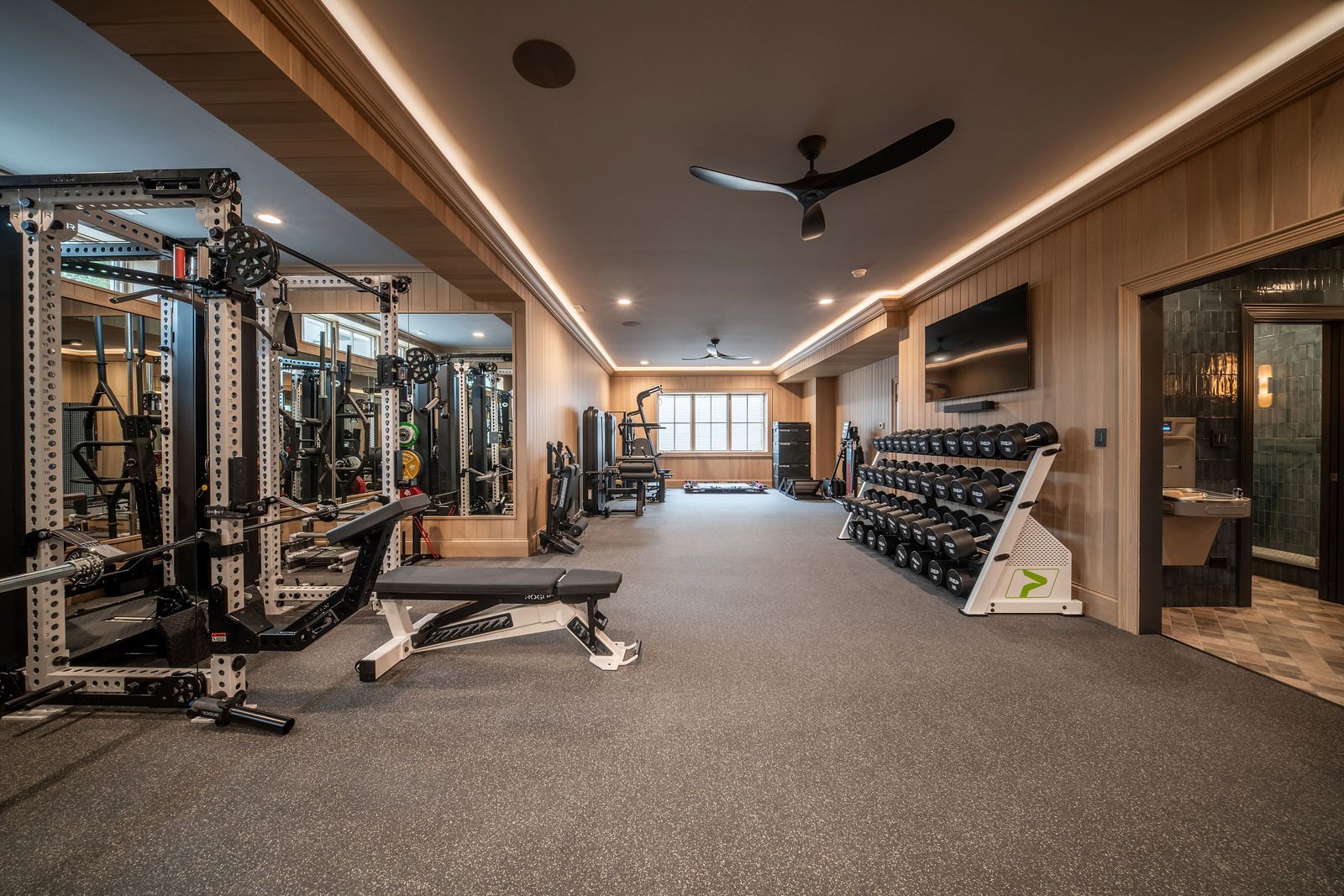 Elmhurst home gym designed and built by CS Gym Design