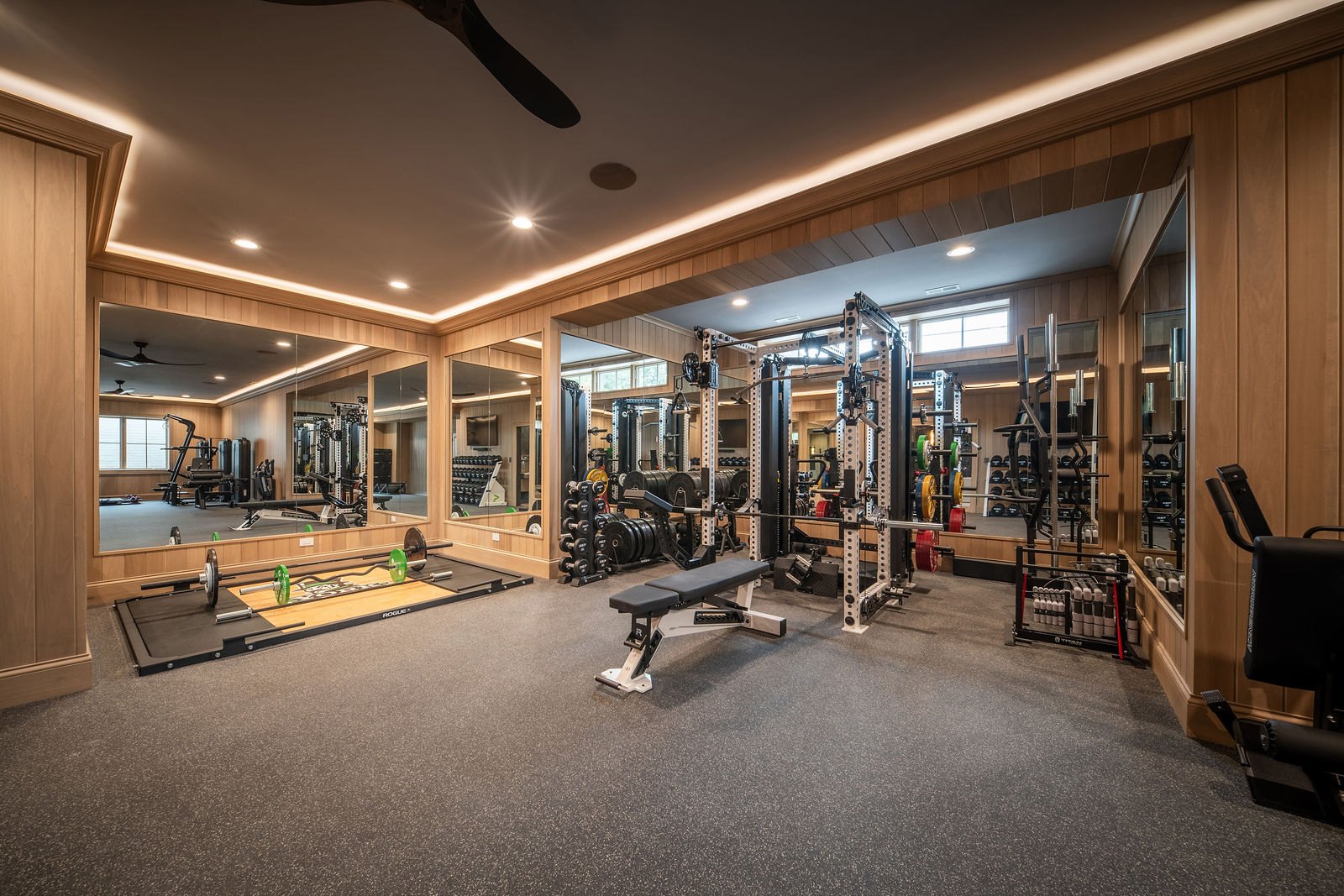 Elmhurst home gym designed and built by CS Gym Design