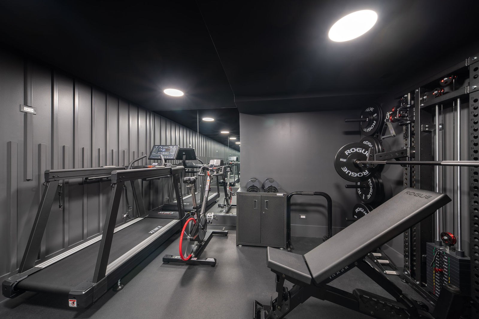 Glenview home gym designed and built by CS Gym Design
