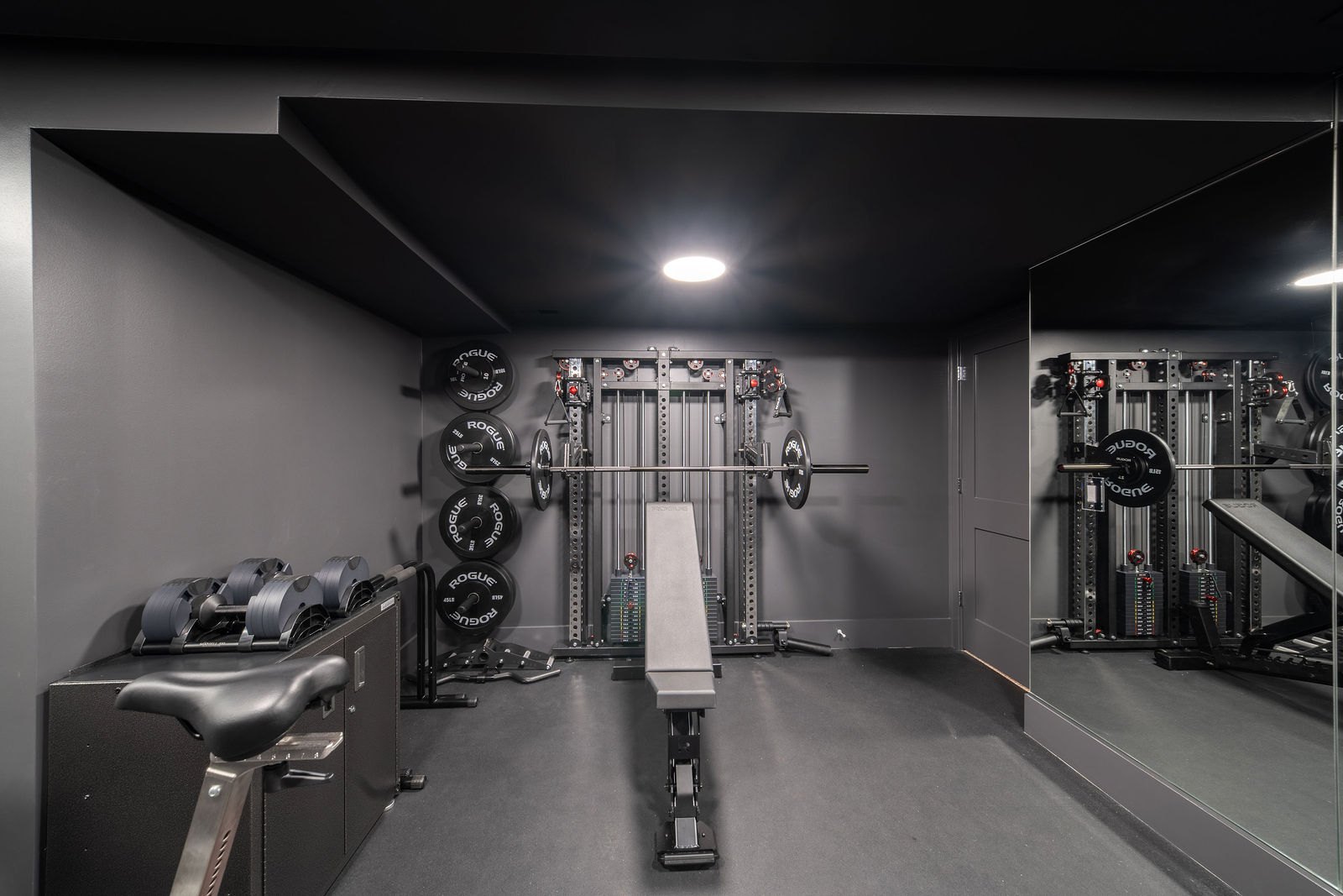 Glenview home gym designed and built by CS Gym Design