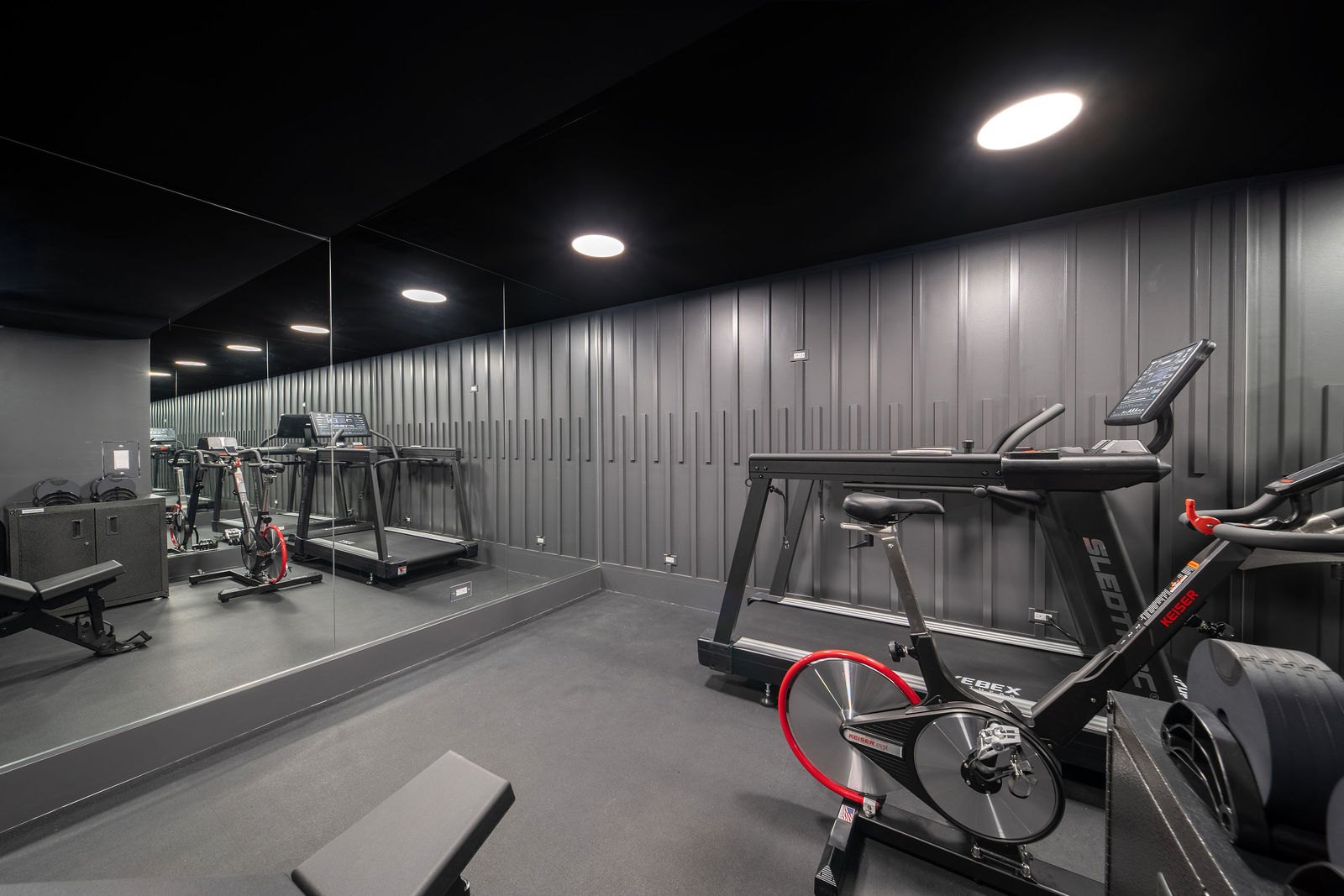 Glenview home gym designed and built by CS Gym Design