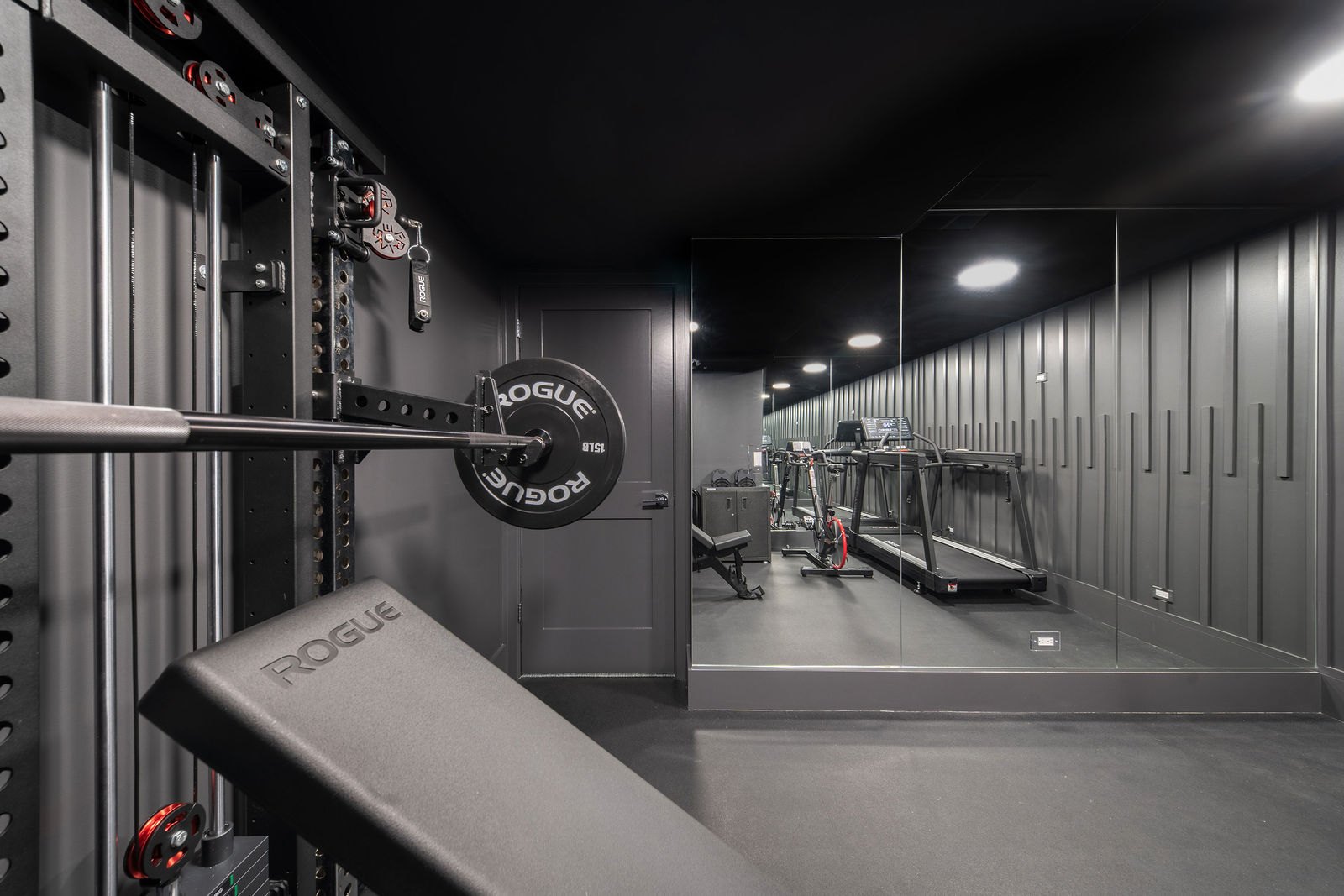 Glenview home gym designed and built by CS Gym Design