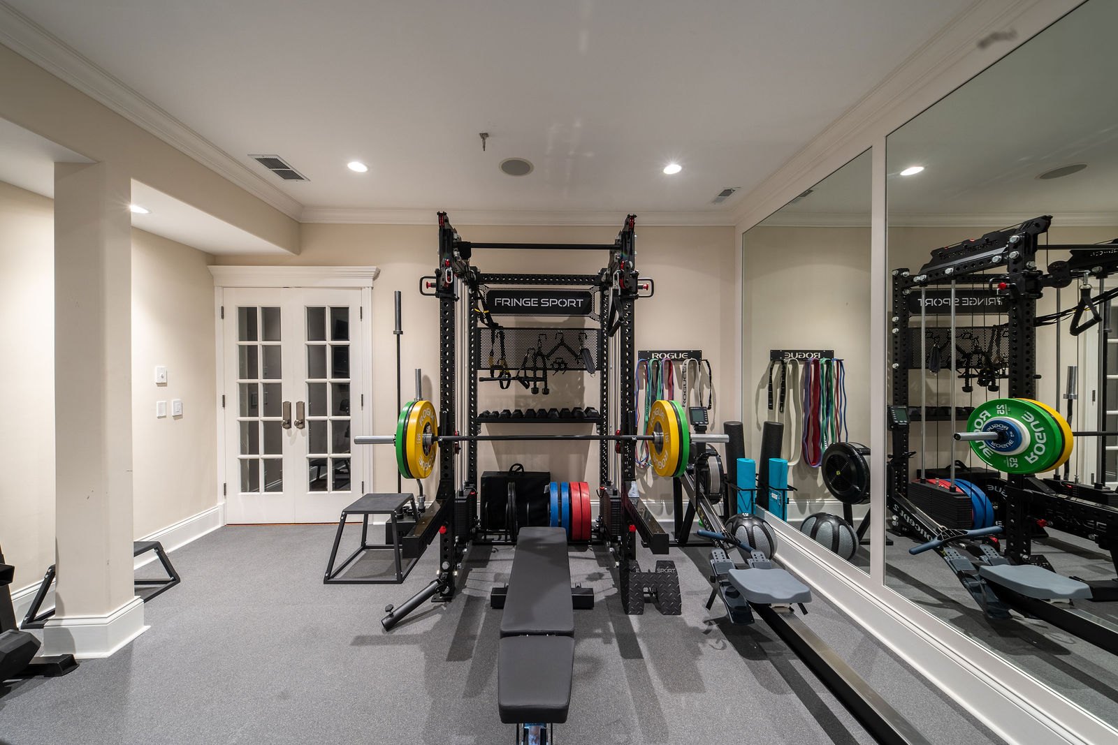 Winnetka home gym designed and built by CS Gym Design